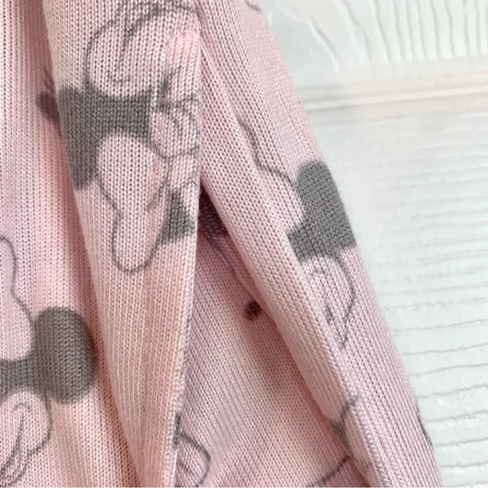 🎀 NWOT Minnie Mouse Light Pink Brushed Knit Jogger Pajama Pants Disney - Picture 6 of 14
